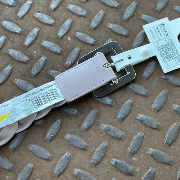 A New day Women Belt Pink Faux Leather Braided Waistband Size S - Picture 9 of 10